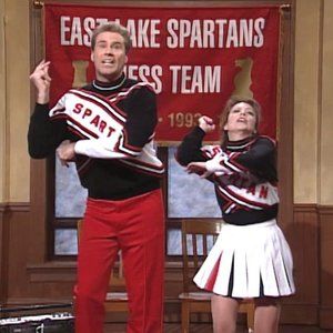 Spartan Spirit Cheerleader COUPLES Costume SNL OS